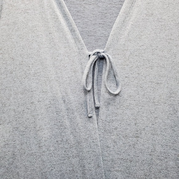 LOGO by Lori Goldstein Cardigan Sweater Womens 2X Blue Asymmetrical Hem V-Neck - Picture 7 of 9